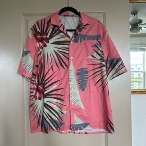 Button down hawaiian shirt